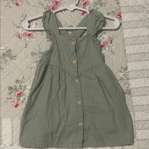 H&M Olive Button-Down Kids Dress